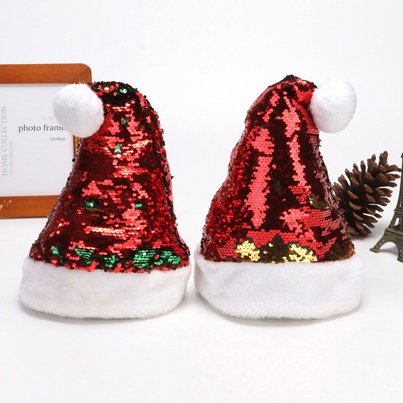 새 나탈 파티 산타 클로스 장식 조각 모자 모자 크리스마스 장식 성인 모자 크리스마스 신년 소녀 파티 선물